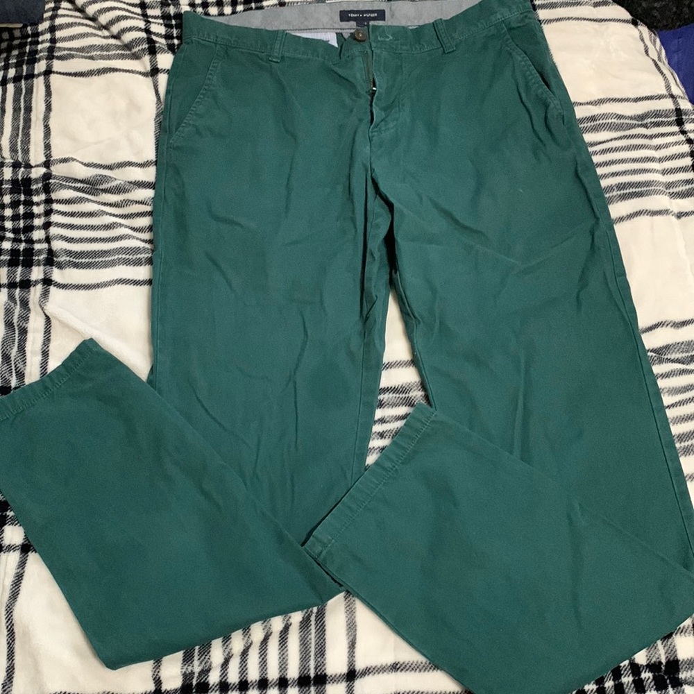 Tommy Hilfiger Green Chinos 33x34